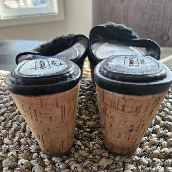 Coach Jazmin Black Wedge Sandles - Picture 5 of 8